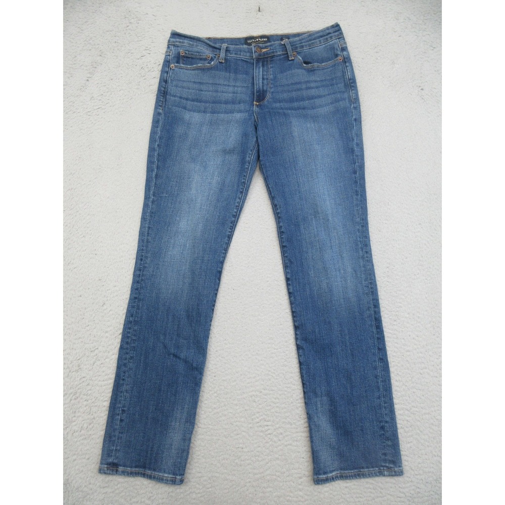 Lucky Brand Sweet Straight Jeans Womens 10/30‎ Blue Medium Wash Mid Rise Stretch